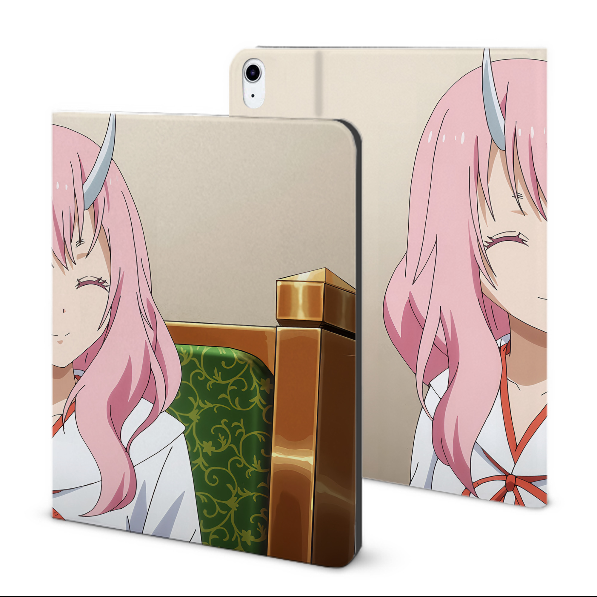 （画像用） 転スラ Regarding Reincarnated to Slime IPad ケース ブック型 PUレザー TPU 耐衝撃 軽量 薄型 ペン収納なし 全面保護 IPad 各モデル対応